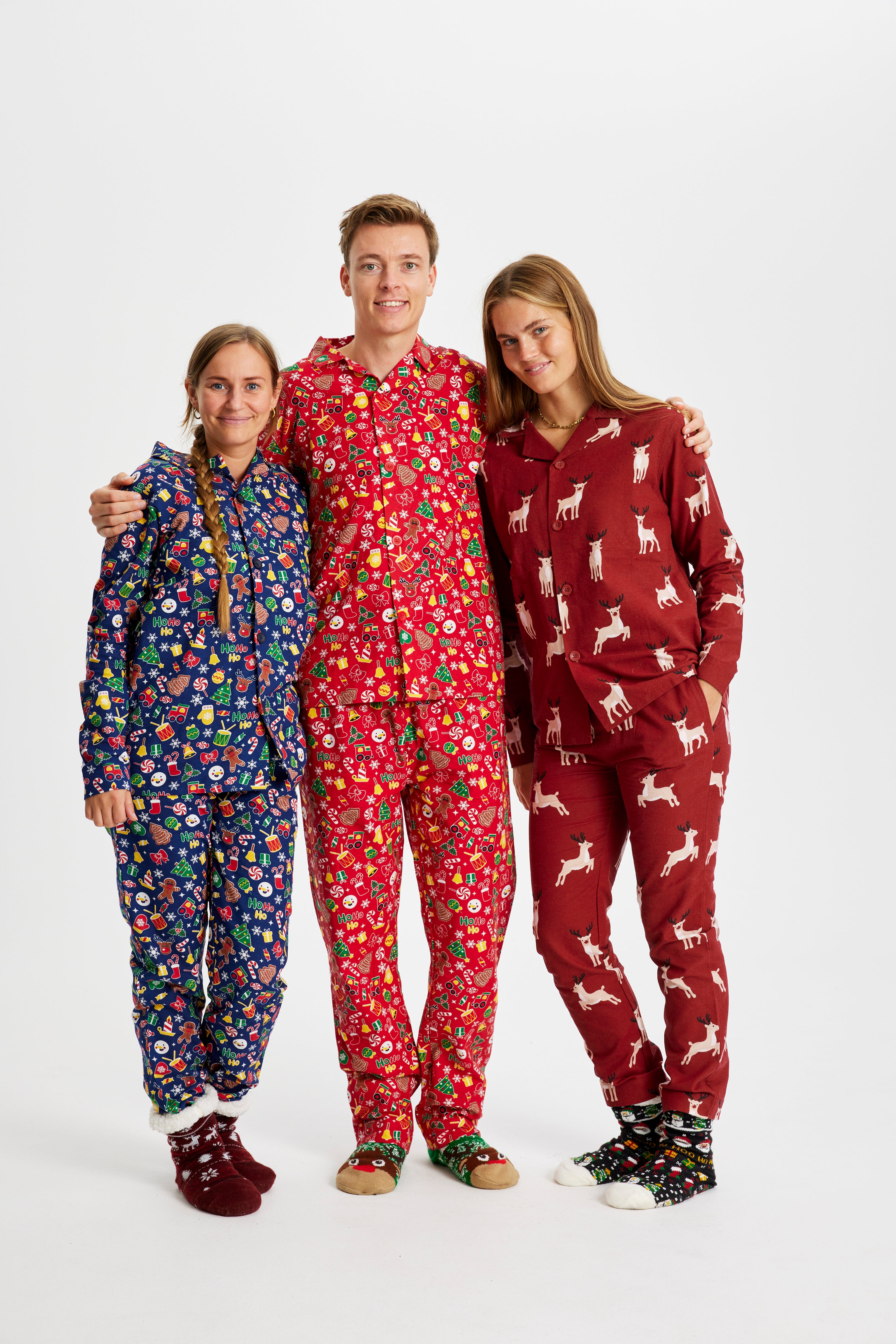 Reindeer Christmas Pajamas Flannel - Men.